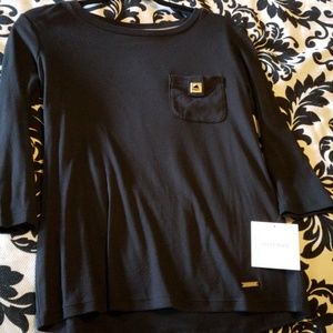 NWT Ellen Tracy Black Cotton Shirt sz small